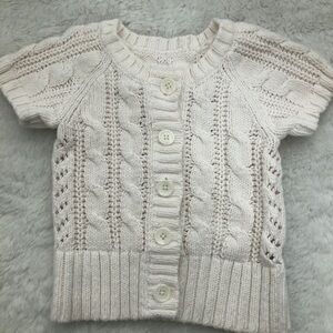 - Little Girls White Sweater. Size 12-18 months